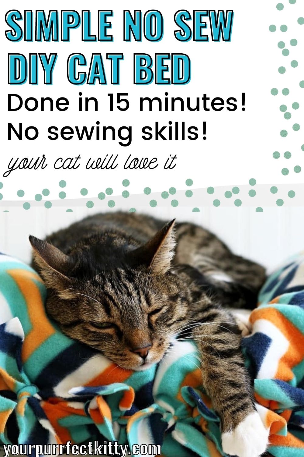 How to Make a Ridiculously Easy NoSew Cat Bed Your Purrfect Kitty